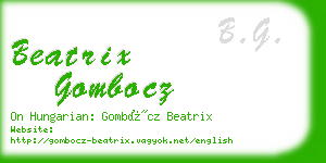 beatrix gombocz business card